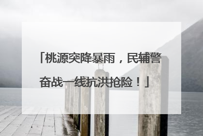 桃源突降暴雨，民辅警奋战一线抗洪抢险！