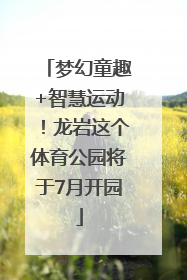 梦幻童趣+智慧运动！龙岩这个体育公园将于7月开园