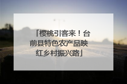 樱桃引客来！台前县特色农产品映红乡村振兴路