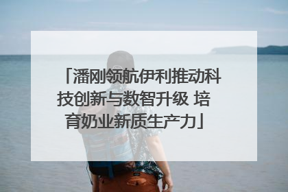 潘刚领航伊利推动科技创新与数智升级 培育奶业新质生产力