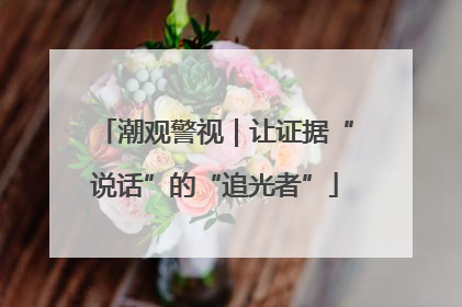 潮观警视｜让证据“说话”的“追光者”