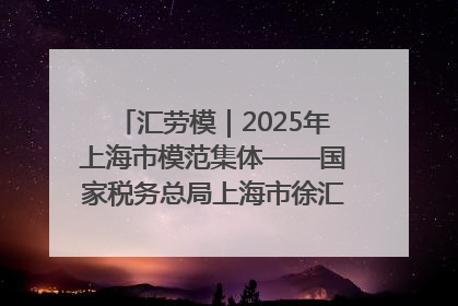 汇劳模｜2025年上海市模范集体——国家税务总局上海市徐汇区税务局第一税务所
