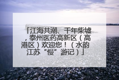 江海共潮、千年柴墟，泰州医药高新区（高港区）欢迎您！（水韵江苏“慢”游记）