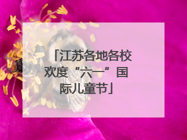 江苏各地各校欢度“六一”国际儿童节