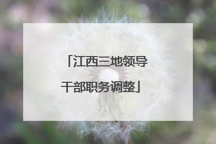江西三地领导干部职务调整
