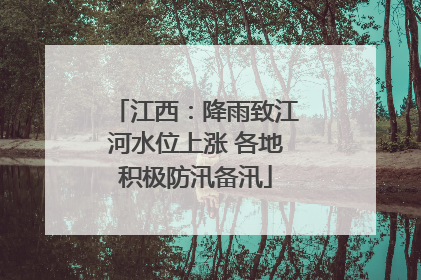 江西：降雨致江河水位上涨 各地积极防汛备汛