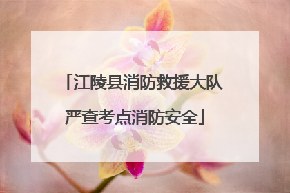 江陵县消防救援大队严查考点消防安全