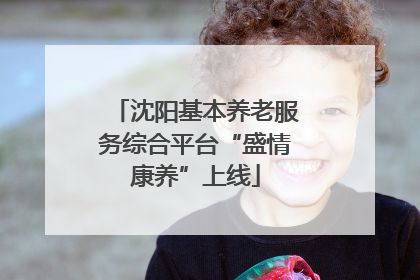 沈阳基本养老服务综合平台“盛情康养”上线