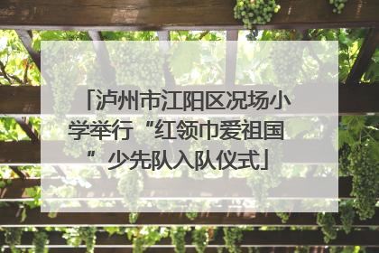泸州市江阳区况场小学举行“红领巾爱祖国”少先队入队仪式