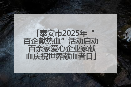 泰安市2025年“百企献热血”活动启动 百余家爱心企业家献血庆祝世界献血者日
