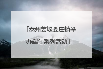 泰州姜堰娄庄镇举办端午系列活动