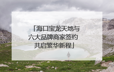 海口宝龙天地与六大品牌商家签约 共启繁华新程