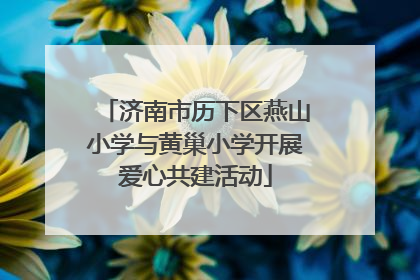 济南市历下区燕山小学与黄巢小学开展爱心共建活动