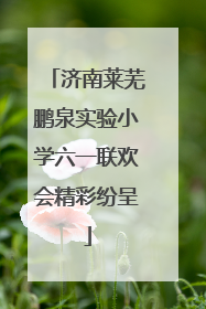 济南莱芜鹏泉实验小学六一联欢会精彩纷呈