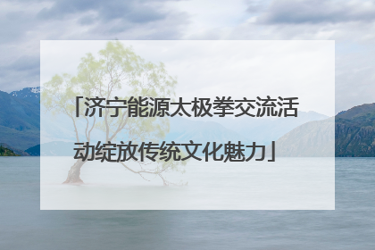 济宁能源太极拳交流活动绽放传统文化魅力