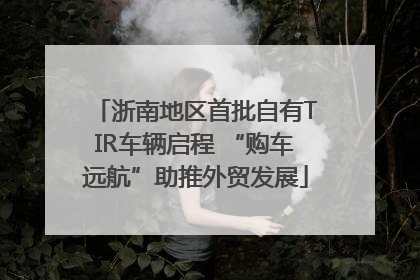 浙南地区首批自有TIR车辆启程 “购车远航”助推外贸发展