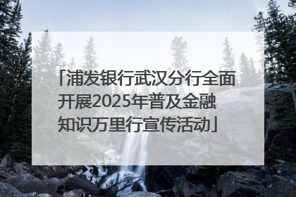 浦发银行武汉分行全面开展2025年普及金融知识万里行宣传活动