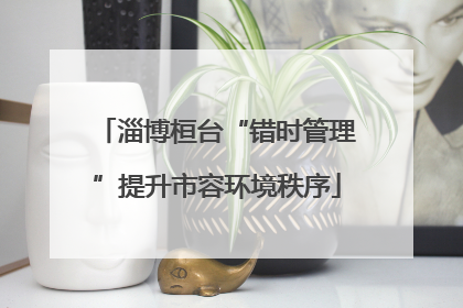 淄博桓台“错时管理”提升市容环境秩序