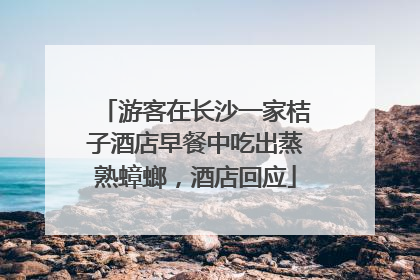 游客在长沙一家桔子酒店早餐中吃出蒸熟蟑螂，酒店回应