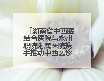 湖南省中西医结合医院与永州职院附属医院携手推动中西医诊疗新发展