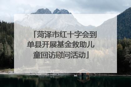 菏泽市红十字会到单县开展基金救助儿童回访慰问活动