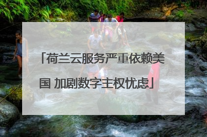 荷兰云服务严重依赖美国 加剧数字主权忧虑