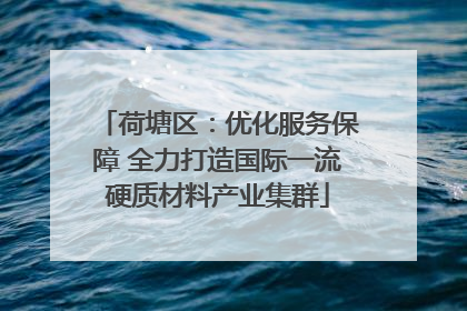 荷塘区：优化服务保障 全力打造国际一流硬质材料产业集群