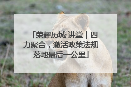荣耀历城·讲堂｜四力聚合，激活政策法规落地最后一公里