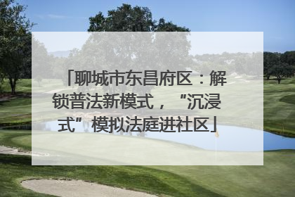 聊城市东昌府区：解锁普法新模式，“沉浸式”模拟法庭进社区