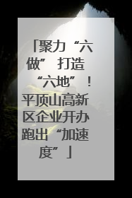 聚力“六做” 打造“六地”！平顶山高新区企业开办跑出“加速度”