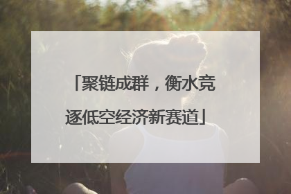 聚链成群，衡水竞逐低空经济新赛道