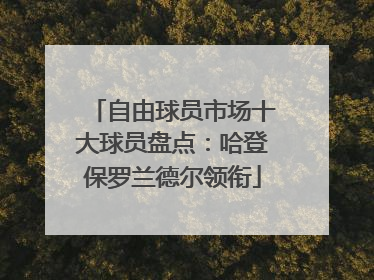 自由球员市场十大球员盘点：哈登保罗兰德尔领衔