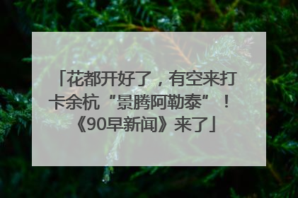 花都开好了，有空来打卡余杭“景腾阿勒泰”！《90早新闻》来了