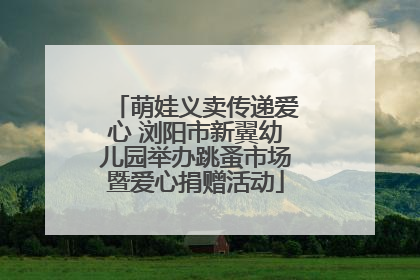 萌娃义卖传递爱心 浏阳市新翼幼儿园举办跳蚤市场暨爱心捐赠活动