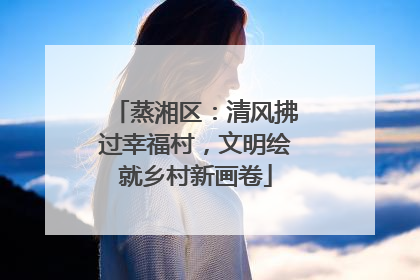 蒸湘区：清风拂过幸福村，文明绘就乡村新画卷