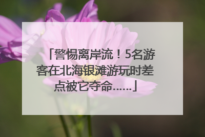 警惕离岸流！5名游客在北海银滩游玩时差点被它夺命……