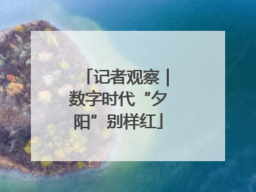 记者观察｜数字时代“夕阳”别样红