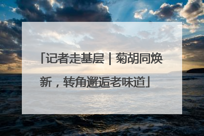 记者走基层｜菊胡同焕新，转角邂逅老味道