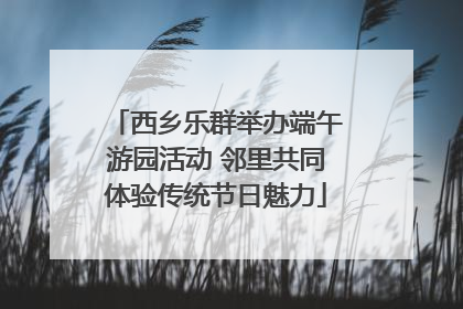 西乡乐群举办端午游园活动 邻里共同体验传统节日魅力
