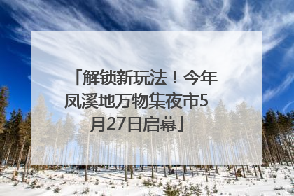 解锁新玩法！今年凤溪地万物集夜市5月27日启幕