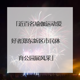 近百名瑜伽运动爱好者郑东新区市民体育公园展风采