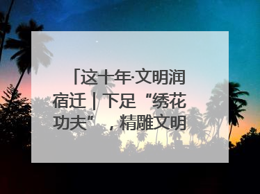 这十年·文明润宿迁｜下足“绣花功夫”，精雕文明城市品质