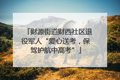 财源街道财西社区退役军人“爱心送考，保驾护航中高考”
