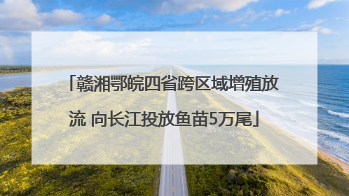 赣湘鄂皖四省跨区域增殖放流 向长江投放鱼苗5万尾