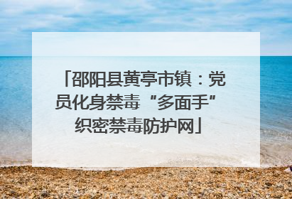 邵阳县黄亭市镇：党员化身禁毒“多面手” 织密禁毒防护网