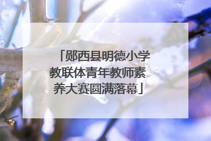 郧西县明德小学教联体青年教师素养大赛圆满落幕