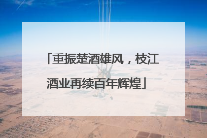 重振楚酒雄风，枝江酒业再续百年辉煌