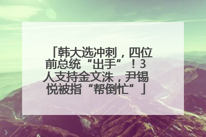 韩大选冲刺，四位前总统“出手”！3人支持金文洙，尹锡悦被指“帮倒忙”