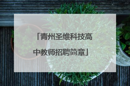 青州圣维科技高中教师招聘简章