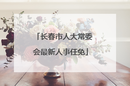长春市人大常委会最新人事任免